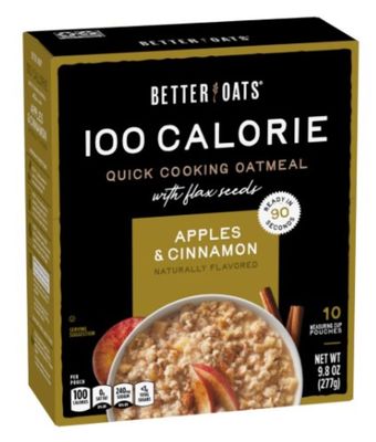 Better Oats Instant Oatmeal Apples Cinnamon 9.8 ounce ( Pack of 3 )