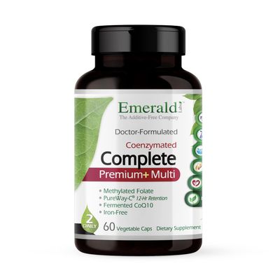 EMERALD LABS Complete Premium Multi - Multivitamin for Digestive Immune Support with Vitamin C as PureWay-C, B Vitamin Complex, Albion Chelated Zinc More - 60 Vegetable Capsules (30-Day Supply)