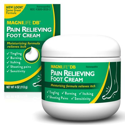 MagniLife DB Foot Cream, Calming Relief for Burning, Tingling, Shooting Stabbing Foot Sensations - Soothes Dry, Cracked, Itchy, Sensitive Skin (4 oz Jar)