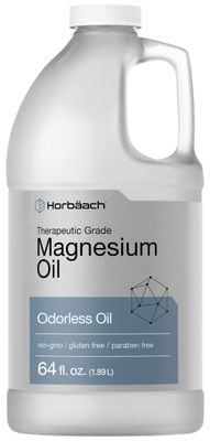 Horb ach Magnesium Oil 64 fl. oz Therapeutic Grade Vegetarian, Non-GMO, Gluten Free, and Paraben Free Odorless Formula