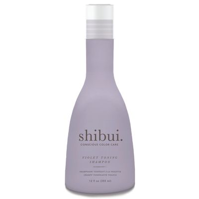 SHIBUI Violet Toning Shampoo, Neutralizes Brassiness with Acai Oil Hibiscus, for Blonde, Highlighted, Silver Hair, 12 Fl Oz