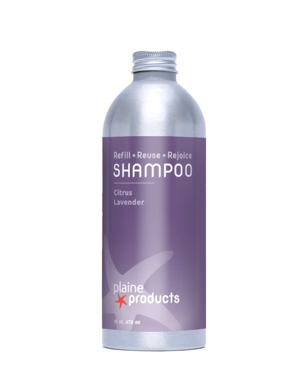Plaine Products Eco-Friendly Shampoo - Citrus Lavender - Sulfate Free, 16 oz (Refill Bottle)