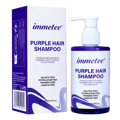 immetee Purple Shampoo-Achieve a Bright Blonde,Professional Purple Toning Shampoo,Blonde Shampoo,No Yellow Anti-Yellow Hair Shampoo For Blonde,Bleached, Silver,or Brown Highlighted Hair 150ml7fl. oz.