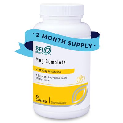 Klaire Labs SFI Health Mag Complete - Magnesium Complex Supplement - with Bioavailable Magnesium Succinate, Taurinate, Malate Citrate - Support A Healthy Heart, Energy Nerves (120 Capsules)
