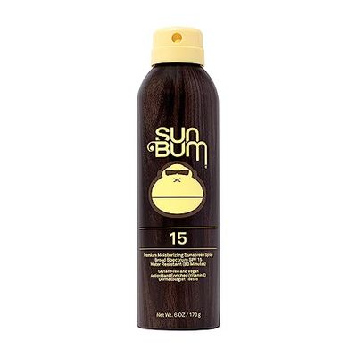 Sun Bum Original SPF 15 Sunscreen Body Spray - Broad Spectrum Moisturizing Sunscreen with Vitamin E - Hawaii 104 Act Compliant (Made without Octinoxate Oxybenzone) - 6 oz