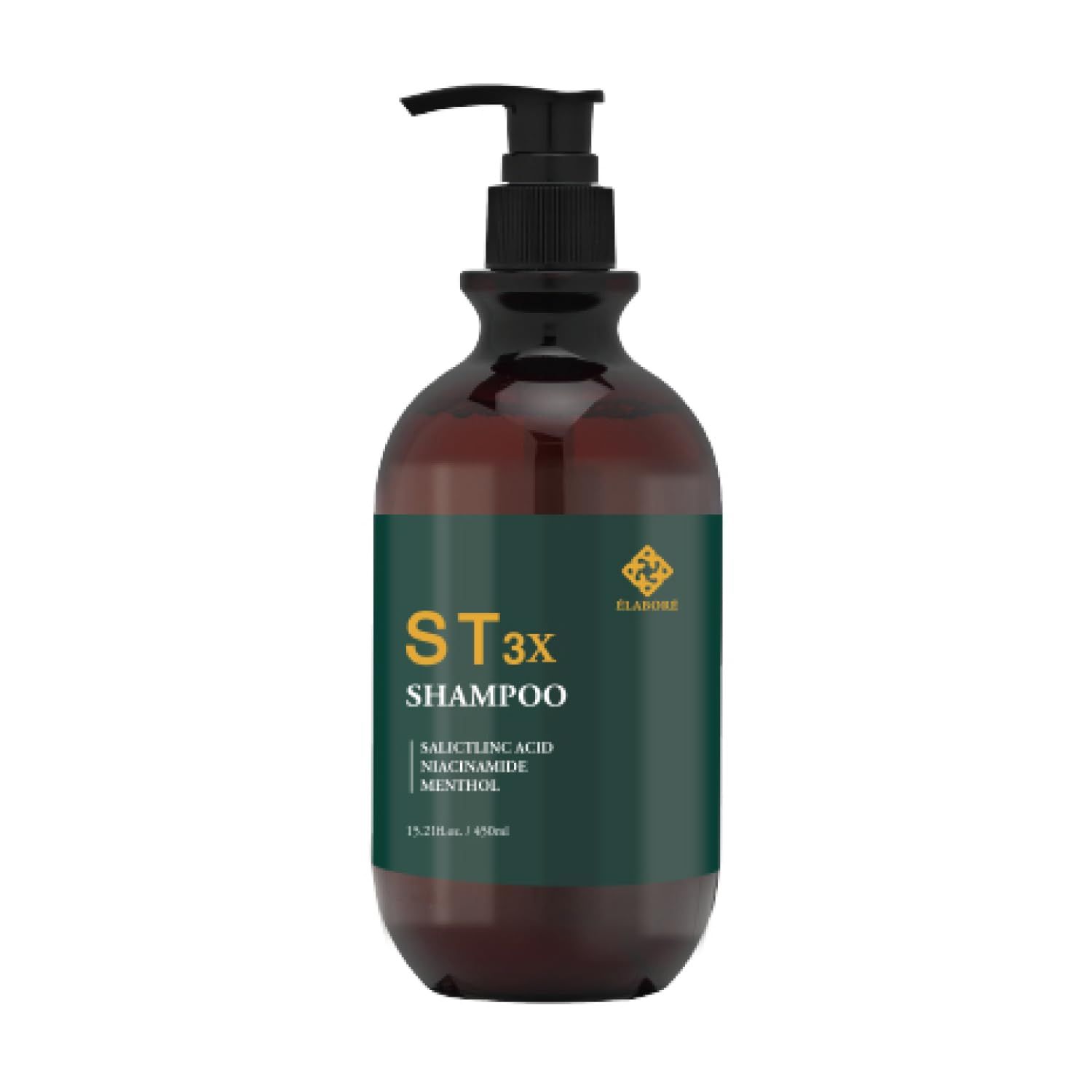 Elabore ST 3X Shampoo - Scalp Therapy Shampoo for Thin Weak Hair, Removes Scalp Buildup, Anti-Dandruff, 15.21 fl.oz 450ml