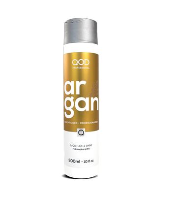 QoD PRO Argan Conditioner For Dry, Damaged, Frizzy and Dull Hair Promotes Shine and Softness With Argan Oil 300ML - 10fl oz