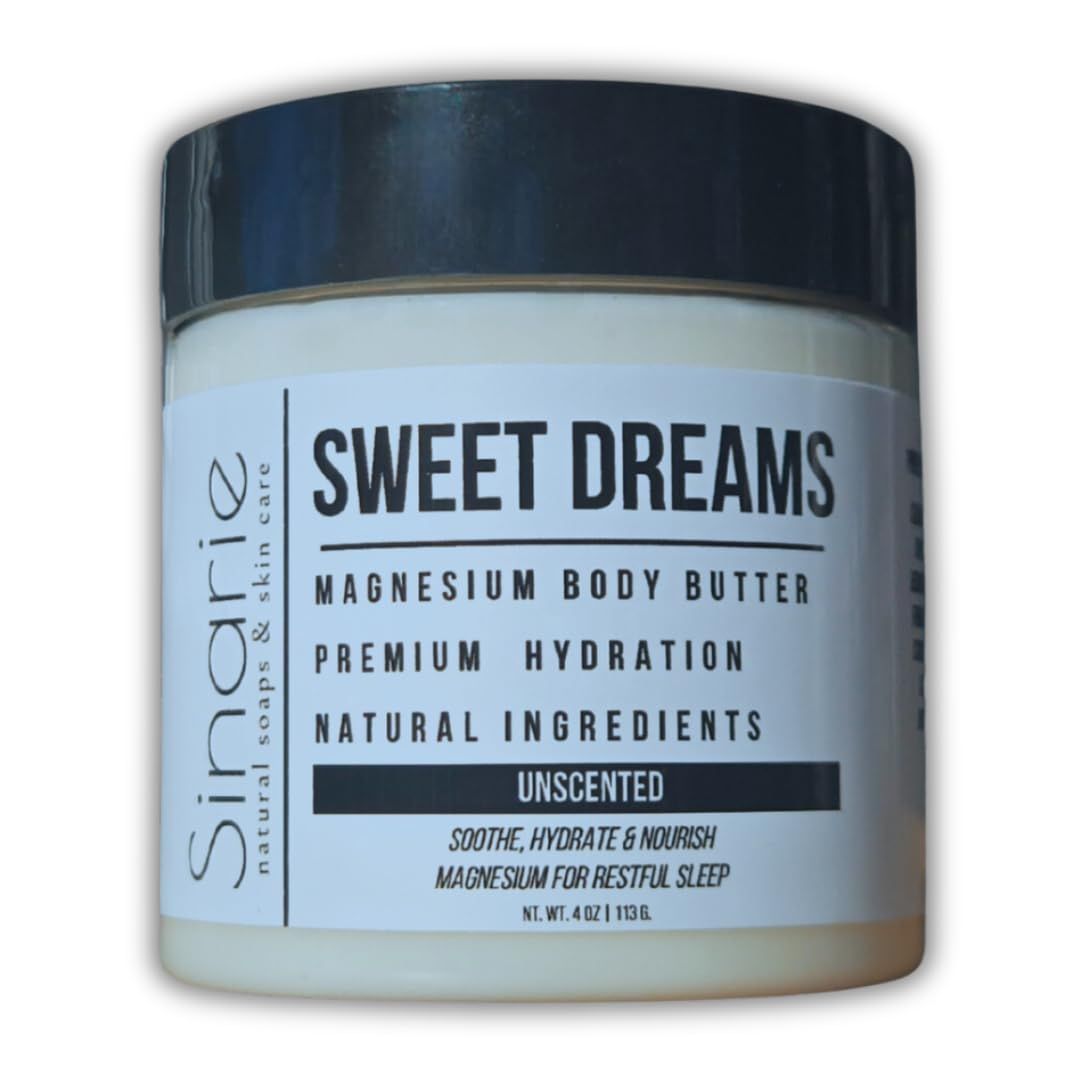 Sweet Dreams Magnesium Emulsified Body Butter, 4 oz., 1 Count Mango Butter Premium Magnesium Oil Natural Ingredients Magnesium Lotion