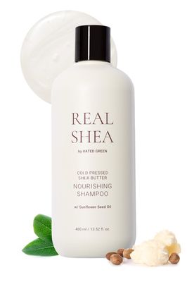 RATED GREEN REAL SHEA Nourishing Shampoo Sunflower Oil-Infused Moisturizing Shampoo for Dry Damaged Hair Preservative Chemical Free Shampoo Moist-Boosting Dry Hair Shampoo 13.52 Fl Oz