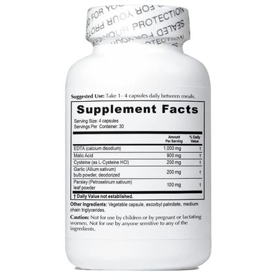 Enhanced Garlic EDTA 120 capsules - 3 Pack - 1000mg High Potency Calcium Disodium EDTA Formula - No Magnesium Sterate or Aluminum Containing Zeolite - 1,000mg per day -3 Bottles of 120 Capsules