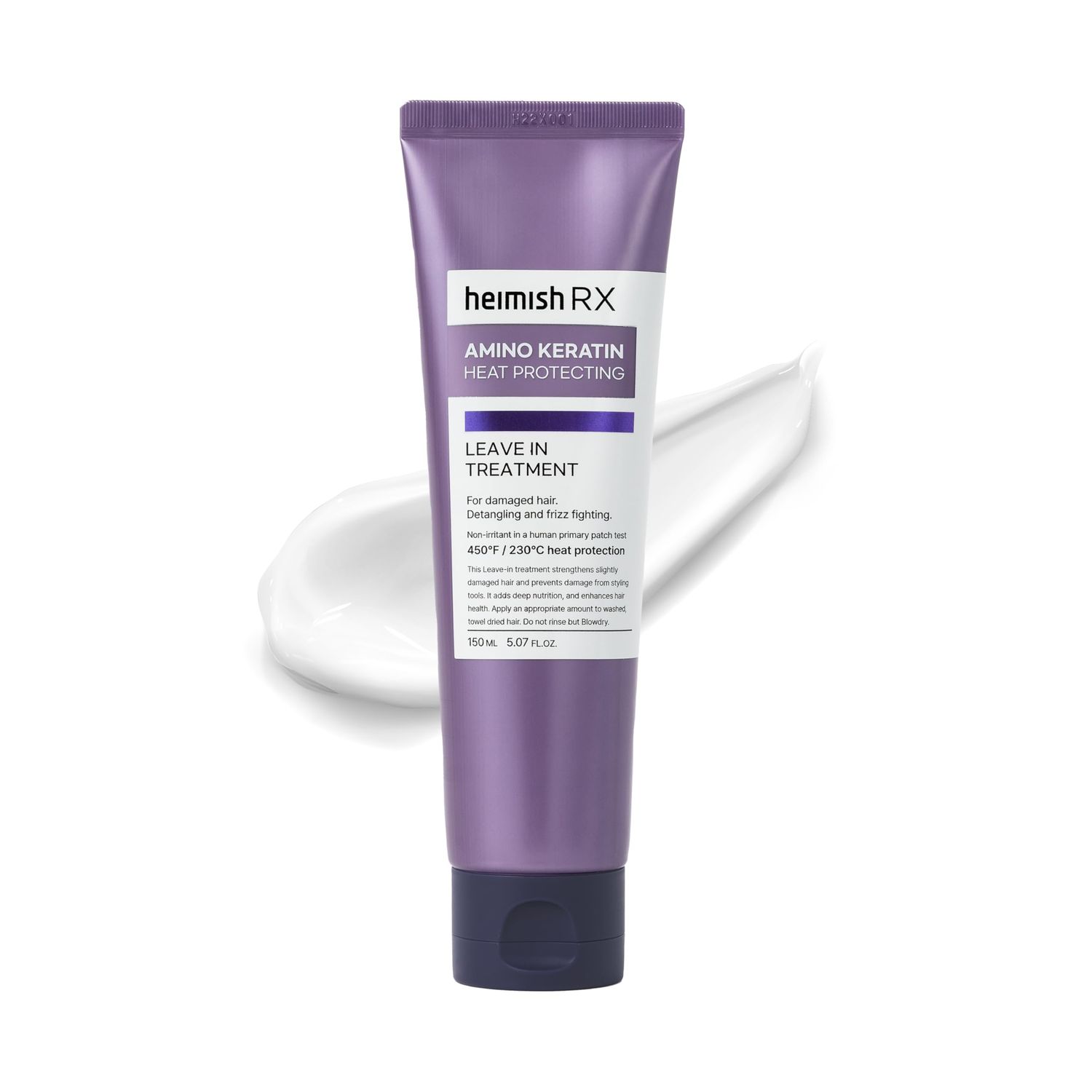 HEIMISH RX Amino Keratin Heat Protecting Leave In Treatment - Heat Protectant Cream, Leave-in Styling Hair Cream Treatment for Damaged Hair, Strengthening, Frizz Control, 150ml (5.07 fl. oz)