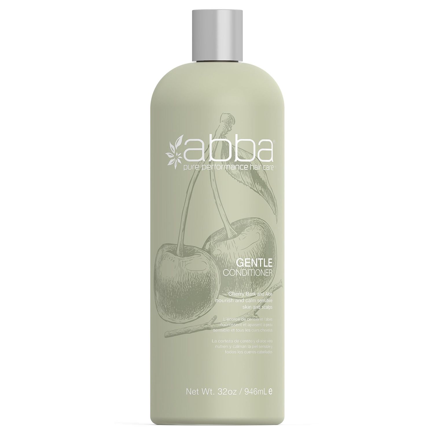 ABBA Gentle Conditioner, Cherry Bark Aloe, 32 Fl Oz