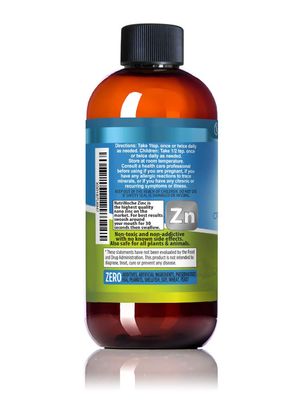 NutriNoche Pure Crystalline Liquid Zinc Supplement - 30 PPM - Colloidal Minerals