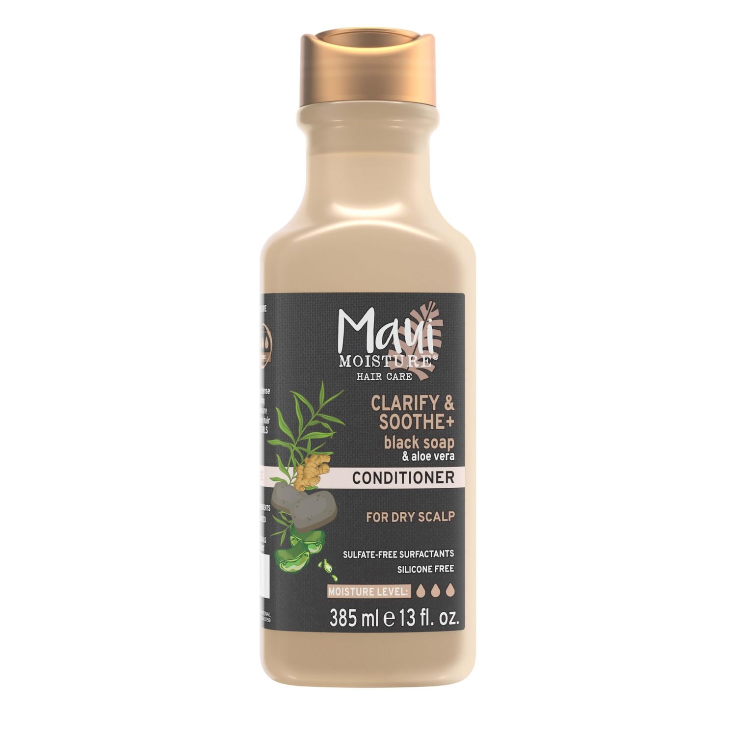 Maui Moisture Clarify Soothe Black Soap Conditioner, Hydrating, 13 fl oz