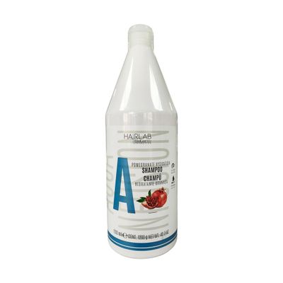 Salerm - Hydrating Shampoo - Hair Lab Pomegranate - 1200 ml - Gentle Cleanser - Suitable for Daily Use - With Vitamins A, B, and C - Paraben-Free - Vegan - Strawberry Scent