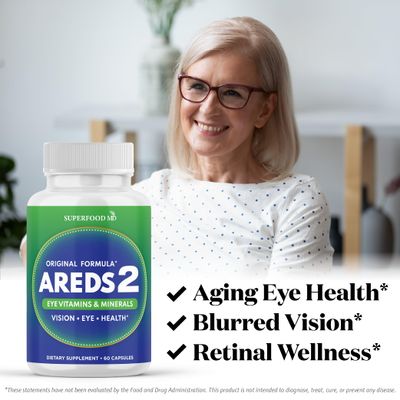 AREDS 2 Eye Vitamin Mineral Supplement, Contains Lutein, Vitamin C, Zeaxanthin, Zinc Vitamin E with Added Copper - 120 Count