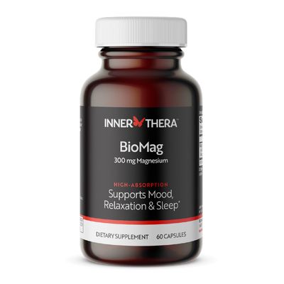 INNERTHERA Magnesium Glycinate Malate Complex 300 mg Chelated for Maximum Absorption Supports Heart Health, Strong Bones, Muscle, Better Sleep Gluten-Free, Non-GMO, Vegan, 60 Capsules