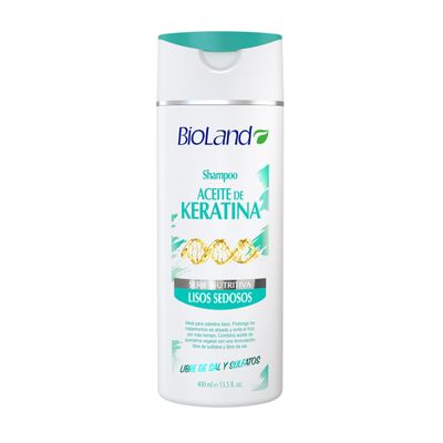 Bioland Keratin Oil Shampoo - Ultra Concentrated Shampoo for Treated Straight Hair - 13.53 fl oz (400mL)