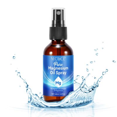 Magnesium Oil Spray, Pure Magnesium Spray for Feet, Magnesium Supplement Fast Absorbent for Leg, Muscle, Bone Health Supplement Topical (2 fl oz)