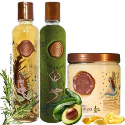 RITUAL BOTANICO KIT 3 Crecimiento Acelerado Ultra Reparador S.O.S Origen Bot nico: Shampoo de Romero, Mascarilla Bomba Capilar, Acondicionador Intensivo PLEX ( OBSEQUIO)