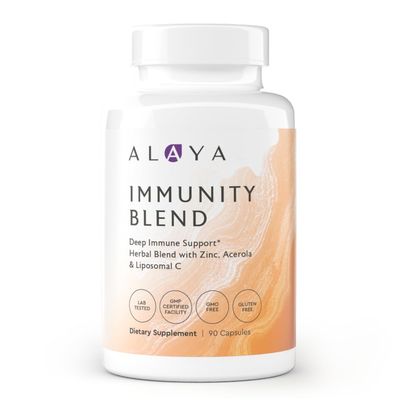 Alaya Naturals Immunity Blend - Advanced Immune Support with Vitamin C, Zinc, Elderberry, Garlic, Ginger, Morgina, Oregano and Astragalus: Support Immunity and Overall Health - 90 Capsules