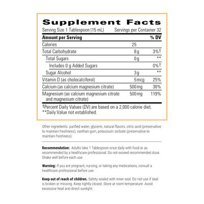 Integrative Therapeutics Liquid Calcium Magnesium - 1:1 Calcium to Magnesium Ratio - Mineral Supplement with Vitamin D3 - Bone Health Supplement for Men and Women - 16 fl oz, Berry Flavored
