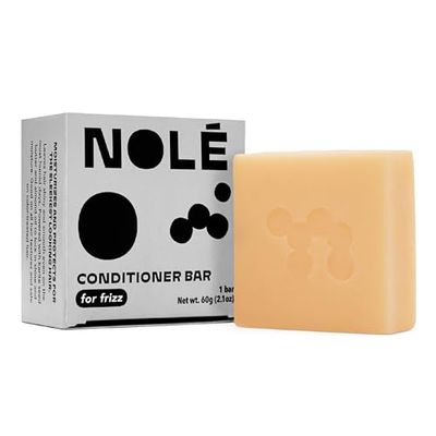 NOLE CARE Sustainable Conditioner Bar with Coconut Batana Oil for Frizz (2.12 Oz Bar) - Sustainable, PH Balanced, Rice Protein Conditioner for Silky Frizzy Hair, Plastic-Free
