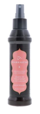 Marrakesh X LEAVE-IN TREATMENT DETANGLER (Isle of You Scent) with Argan Hemp Oil Therapy Spray Conditioner by Earthly Body (with Sleek Steel Pin Tail Comb) (Isle of You - 4 oz 118 ml)