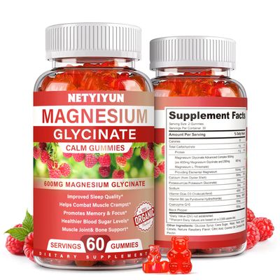 Magnesium Glycinate Gummies 600mg, High Absorption Magnesium Supplement for Adults,Include 200mg Magnesium L-Threonate, Magnesium Support Sleep Quality, Relaxation, Stress Relief Pack of 1