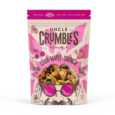 Uncle Crumbles Granola, Gluten Free, Vegan, Dairy Free, Non-GMO Project Verified, Kosher, Cran-Maple Crunch, 11oz (Pack of 1)