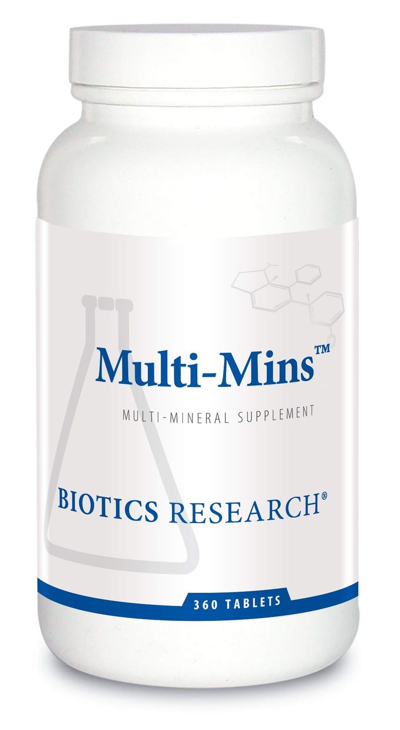 Biotics Research Multi-Mins - Bioavailable Potent Multi Mineral Supplement, Balanced Mineral Chelates Whole Food Trace Minerals with Magnesium, Chromium, Iodine - Easily Absorbed - 360 Tablets