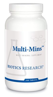 Biotics Research Multi-Mins - Bioavailable Potent Multi Mineral Supplement, Balanced Mineral Chelates Whole Food Trace Minerals with Magnesium, Chromium, Iodine - Easily Absorbed - 360 Tablets