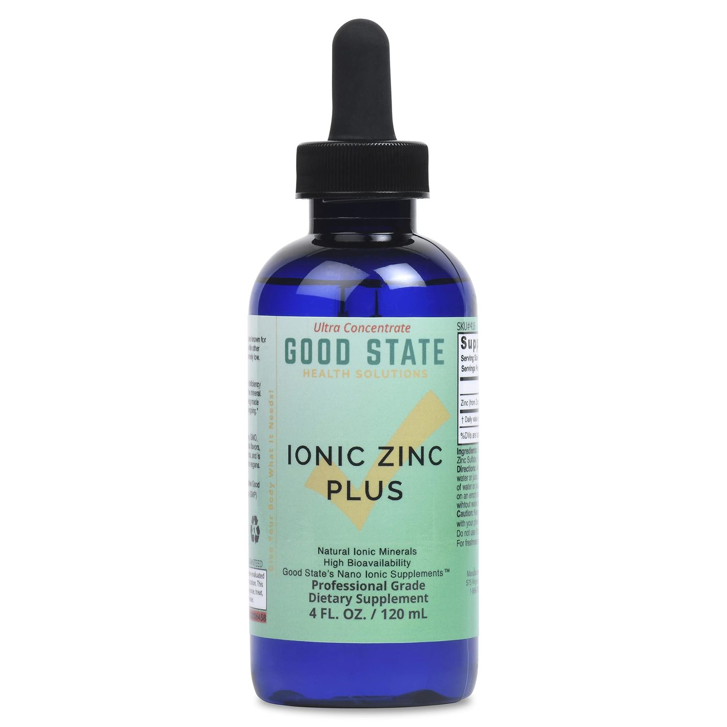 Good State Liquid Ionic Zinc Plus - Ultra Concentrate (10 Drops Equal 15 mg - 200 Servings per Bottle)