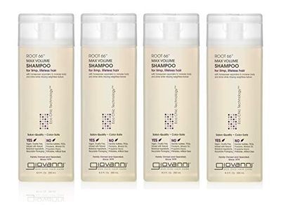 GIOVANNI Root 66 Max Volume Shampoo - For Fine Lifeless Hair, Rich in Nutrients, Volumizing Shampoo, Infused with Natural Botanical Ingredients, Helps Strengthen Hair, Color Safe - 8.5 oz