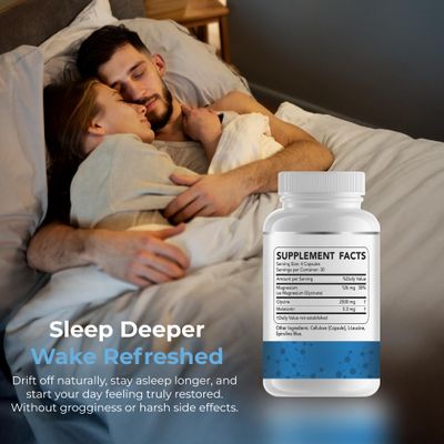 Dr Brad Stanfield Melatonin 300mcg Magnesium Glycinate 126mg Glycine 2,500mg for Sleep (120 Count, 30 Servings)