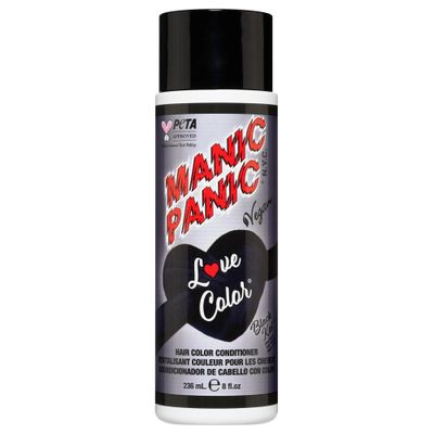 MANIC PANIC Cool-Toned Black Color Depositing Conditioner - Love Color Hair Conditioner Keeps Hair Vibrant, Nourished Refreshed - Formulated with Shea Butter Quinoa - Black Kat (8oz)
