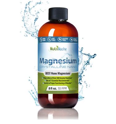 NutriNoche Liquid Magnesium Supplement - 30 PPM of Nano Sized Magnesium Particles Absorbed at a Cellular Level - Colloidal Minerals