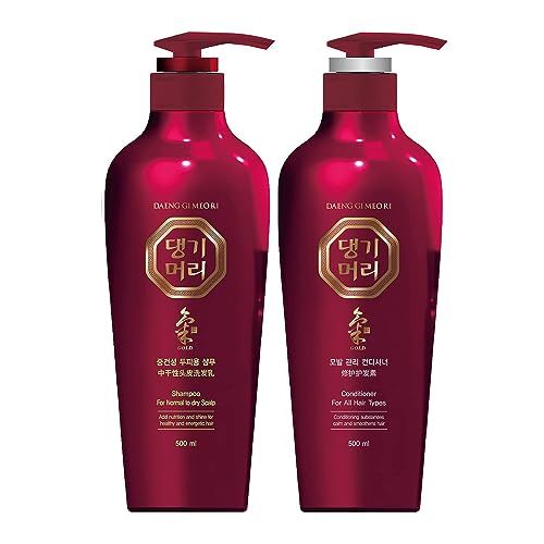 Daeng Gi Meo Ri - Shampoo Conditioner Set for Normal to Dry Scalp, Add Nutrition and Shine for Healthy and Energetic Hair, Reducing Dandruff, Nourishing and Promoting Hair Growth, 16.9 FL. OZ 500ml