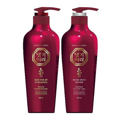 Daeng Gi Meo Ri - Shampoo Conditioner Set for Normal to Dry Scalp, Add Nutrition and Shine for Healthy and Energetic Hair, Reducing Dandruff, Nourishing and Promoting Hair Growth, 16.9 FL. OZ 500ml