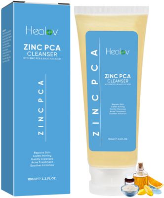 Zinc Face Wash Zinc Soap Skin Therapy Body Cleanser for Acne, Rosacea, Eczema, Dermatitis, Psoriasis, Itching Cleansing, Calming Facial Wash Exfoliating Zinc Face Body Wash for All Skin Types