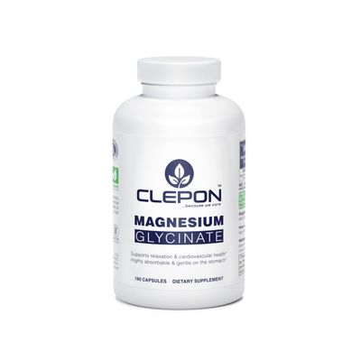 Magnesium Glycinate - Chelated, Highly Absorbable Gentle on Stomach - Supplement for Heart Bone Health, Restful Sleep, Stress Relief, Muscles Nerves - Gluten-Free, Non-GMO, Vegan (180 Capsules)