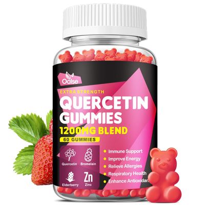 OALSE Quercetin Gummies 1200mg - Quercetin with Vitamin C and Zinc, Bromelain, Elderberry, Vitamin D3 - Quercetin Supplements for Kids and Adults Immunity Allergy Support
