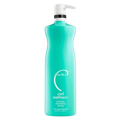 Malibu C Curl Wellness Shampoo (33.8 oz) - Cleansing Formula for Curly and Textured Hair Types, Promoting Bounce and Definition - Ideal for Natural Curls and Perms