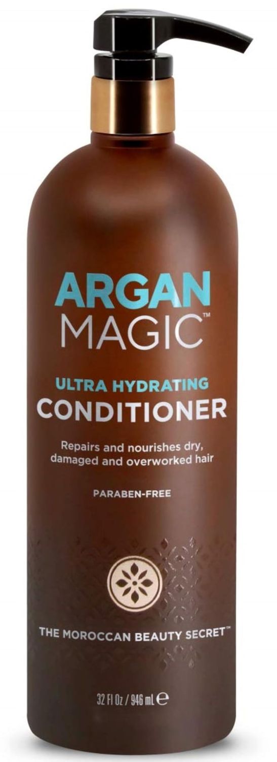 Argan Magic Ultra Hydrating Conditioner Repairs and Protects Hair Improves Hair Health Safe for Color and Chemically Treated Hair Made in USA, Paraben Free (32 oz)
