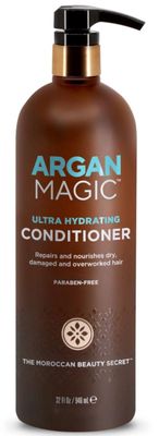 Argan Magic Ultra Hydrating Conditioner Repairs and Protects Hair Improves Hair Health Safe for Color and Chemically Treated Hair Made in USA, Paraben Free (32 oz)