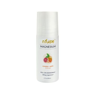 nfuse Natural Magnesium Roll-on Deodorant - Patented Magnesium Delivery Technology - Aromatherapeutic Essential Oils - Citrus: Energize Uplift