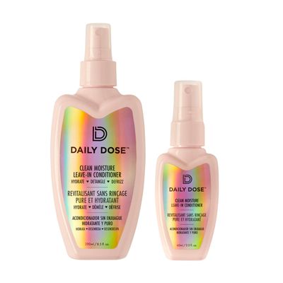 DAILY DOSE Leave-In Conditioner (8.5oz 2oz Duo) Hair Detangler Spray (Award Winning), Paraben Free, Phthalates Free, Cruelty Free, Vegan