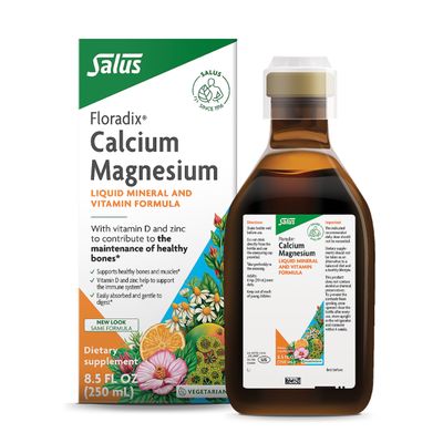 Floradix Calcium Magnesium Liquid Herbal Mineral Supplement - Bone Support Supplement with Calcium, Magnesium, Vitamin D Zinc - Vegetarian, Non-GMO - 8.5 fl oz