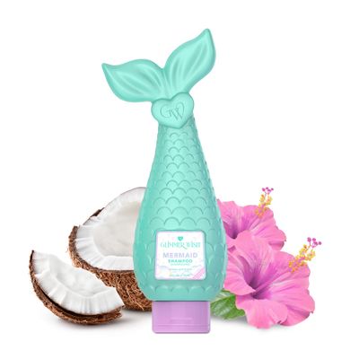 Glimmer Wish Mermaid Kids Shampoo, Paraben and Sulfate Free Shampoo for Soft and Manageable Hair, Kids Haircare, Tropical Beach Scent, Shampoo Kids, Clean and Non Toxic Ingredients, 12 Fl Oz