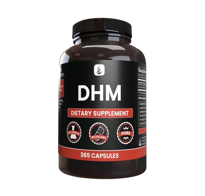 PURE ORIGINAL INGREDIENTS DHM, (365 Capsules) No Magnesium Or Rice Fillers, Always Pure, Lab Verified